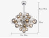 18-Light Glass Modern Chandelier.