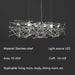 Luxury Silver LED Chandelier - Modern Stainless Steel.