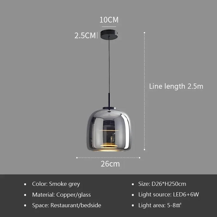 Modern Glass Pendant Light luxury Chandelier Deco Nordic Led Hanging Light Fixtures Bedroom Modern Luminaire Suspension lamp.