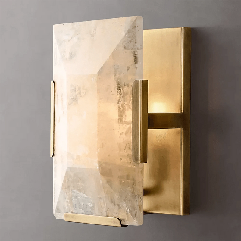 Villano Calcite Crystal Wall Sconce-DWHOME