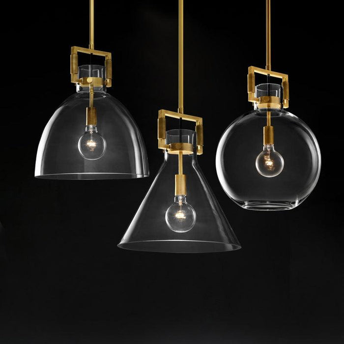 Retro Metal Glass Pendant Lights - DWHOME