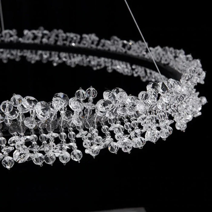 Capri 2-Tier Crystal Ring Chandelier.