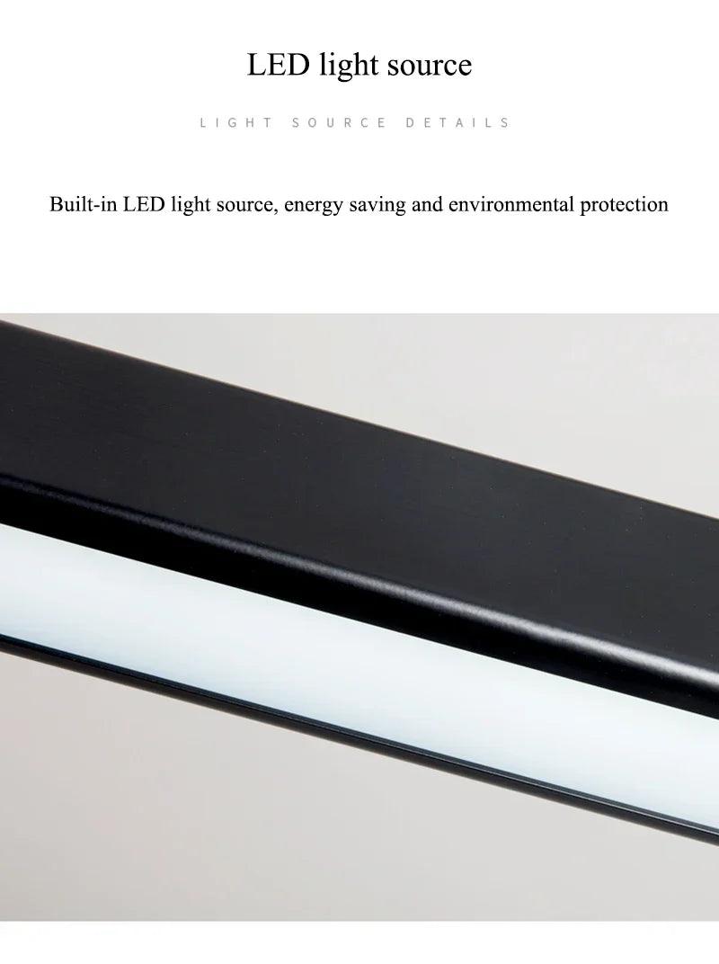 Modern Led Pendant Light Linear Hanging Lamp for Home Dining Room Kitchen Chandelier Black Decorative Ceiling Suspension Fixture-DWHOME