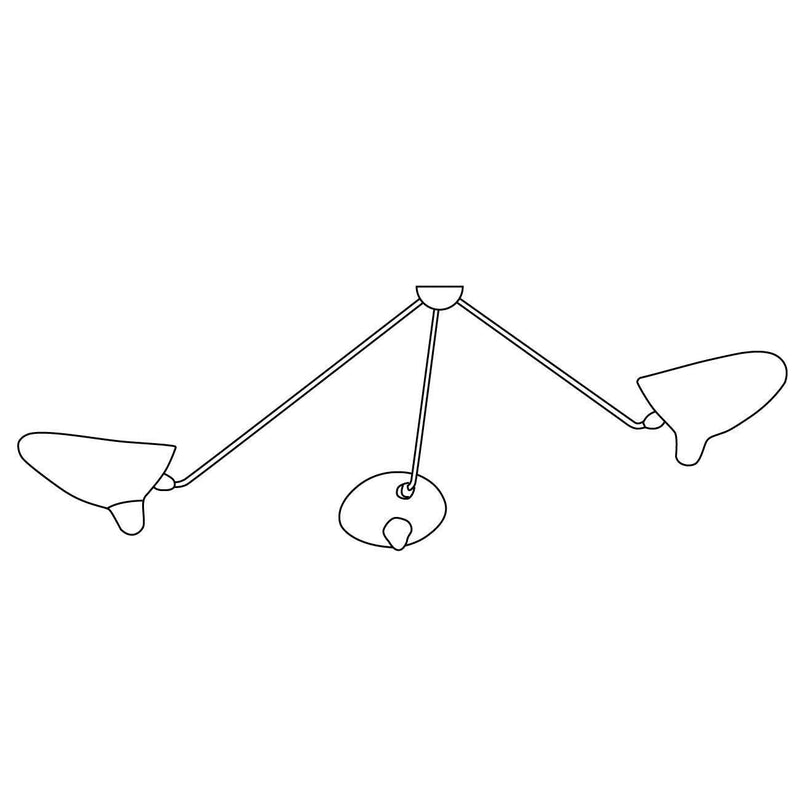 Serge Mouille Ceiling Lamp B-DWHOME