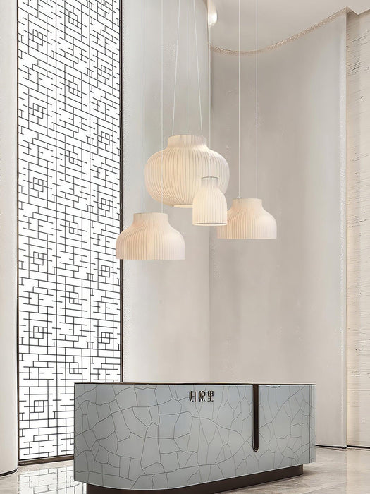 Serica Trio Silk Collection Pendant Lamp.