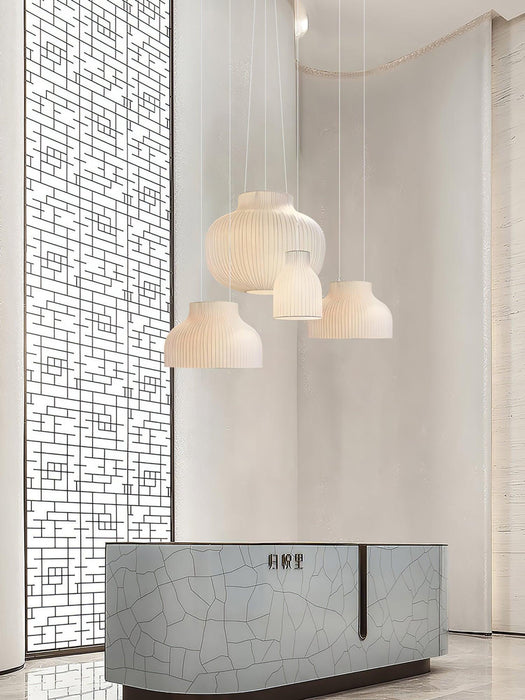 Serica Trio Silk Collection Pendant Lamp-DWHOME