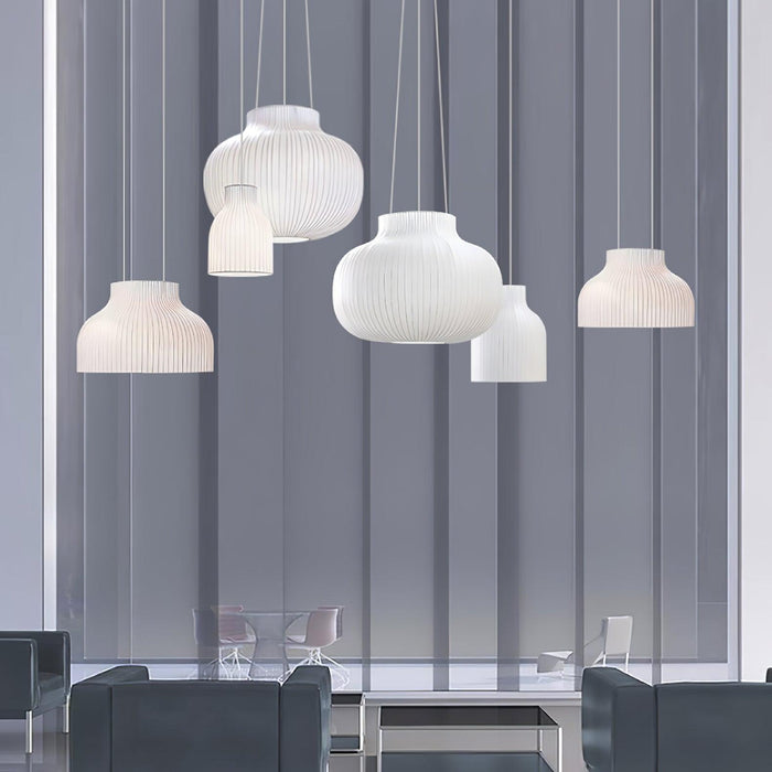 Serica Trio Silk Collection Pendant Lamp.