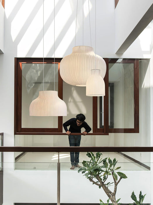 Serica Trio Silk Collection Pendant Lamp-DWHOME