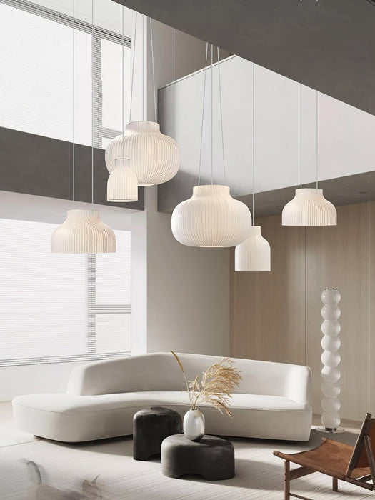 Serica Trio Silk Collection Pendant Lamp-DWHOME