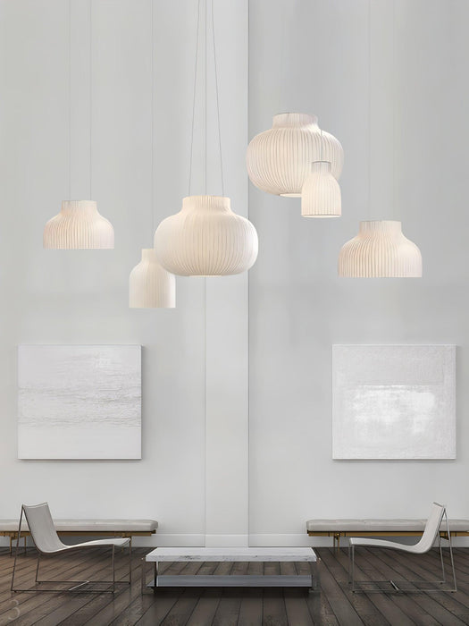 Serica Trio Silk Collection Pendant Lamp.