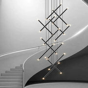Seus Modern Long Chandelier for High Ceiling & Staircase-DWHOME