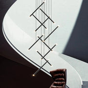 Seus Modern Long Chandelier for High Ceiling & Staircase-DWHOME