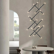 Seus Modern Long Chandelier for High Ceiling & Staircase-DWHOME