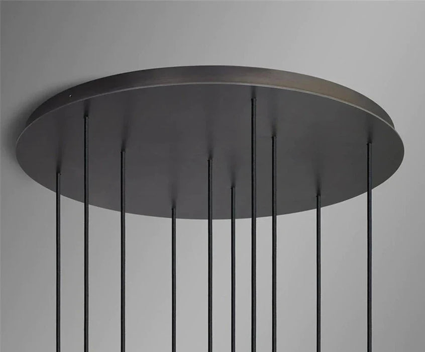 40-Light Stainless Steel Pendant Light Fixture.