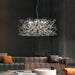 Luxury Silver LED Chandelier - Modern Stainless Steel.