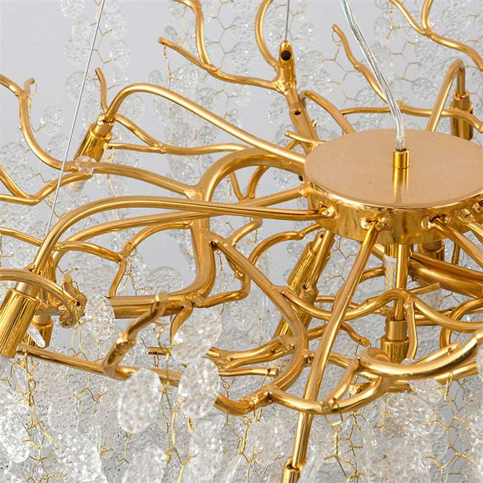 Albero Frost Glass Dining Room Chandelier-DWHOME