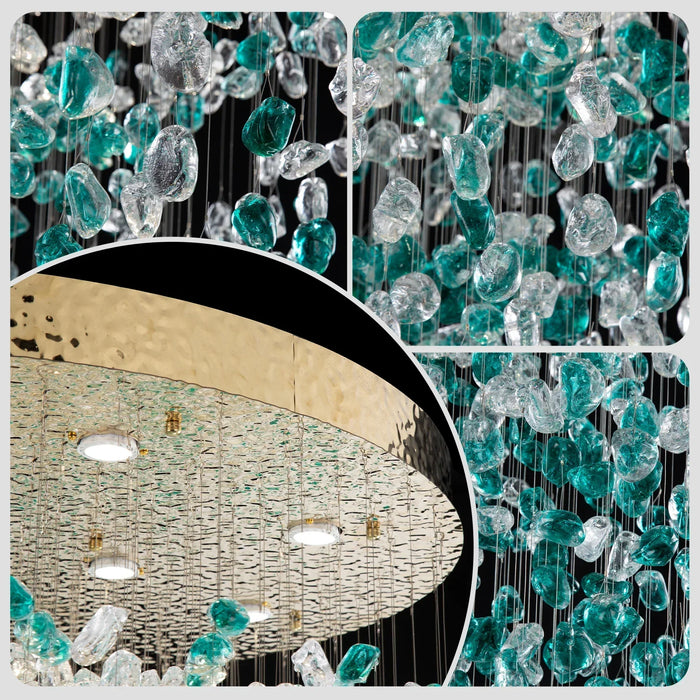 Crystal Pendant Foyer Chandelier-DWHOME