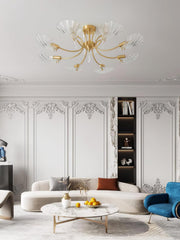 Shell Brass Ceiling Lamp-DWHOME