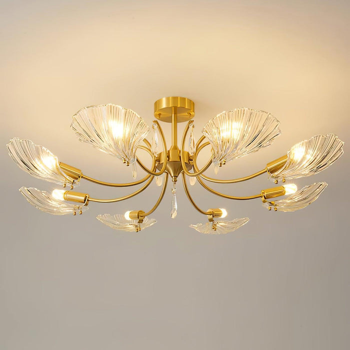 Shell Brass Ceiling Lamp.