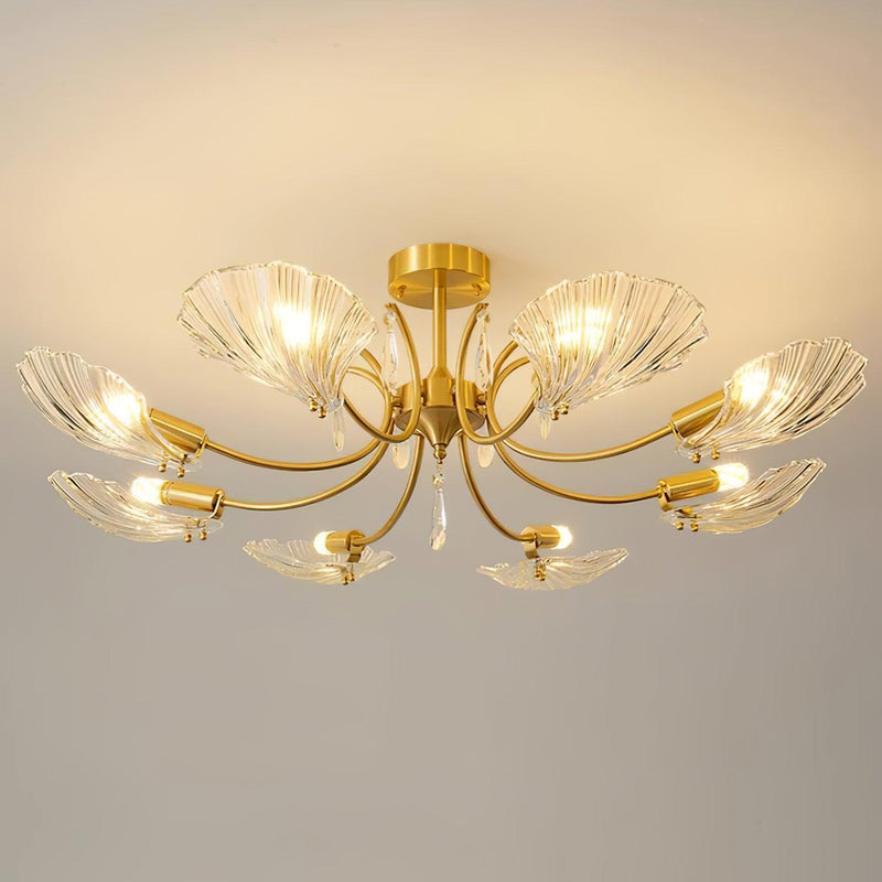 Shell Brass Ceiling Lamp-DWHOME