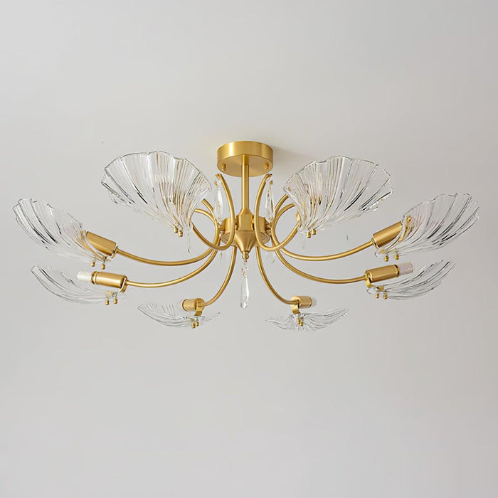 Shell Brass Ceiling Lamp.