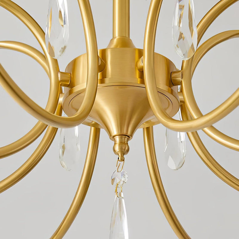 Shell Brass Ceiling Lamp-DWHOME
