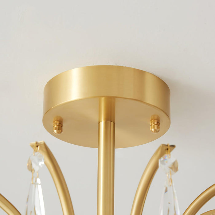 Shell Brass Ceiling Lamp.