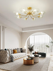 Shell Brass Ceiling Lamp-DWHOME