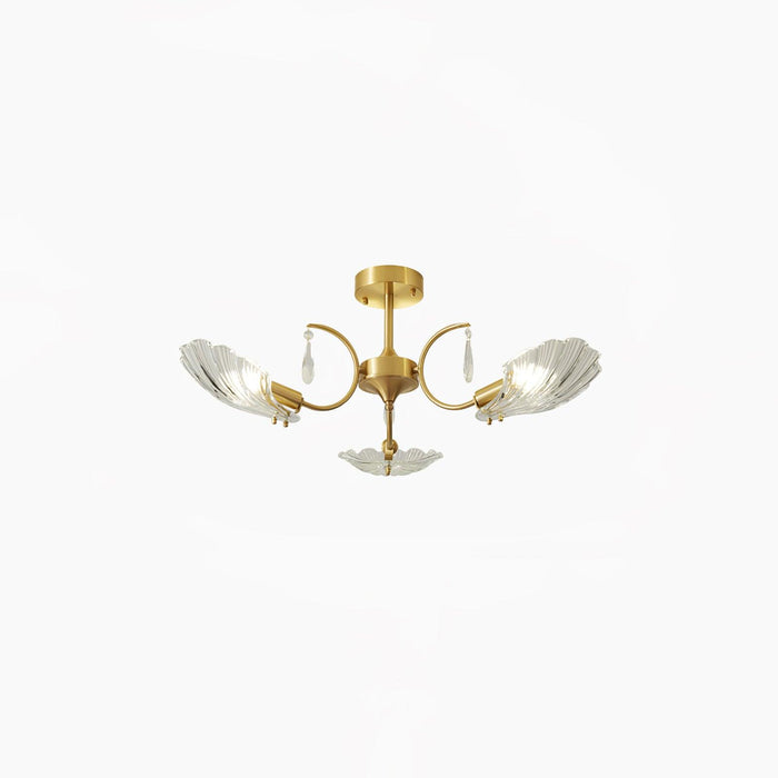 Shell Brass Ceiling Lamp - Vakkerlight