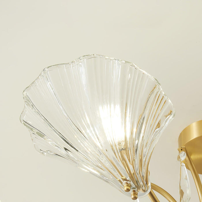 Shell Brass Ceiling Lamp.