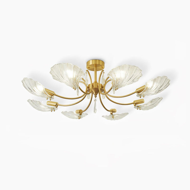 Shell Brass Ceiling Lamp-DWHOME