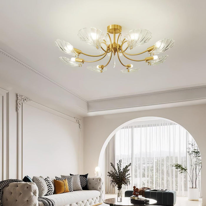 Shell Brass Ceiling Lamp - DWHOME