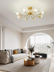 Shell Brass Ceiling Lamp-DWHOME