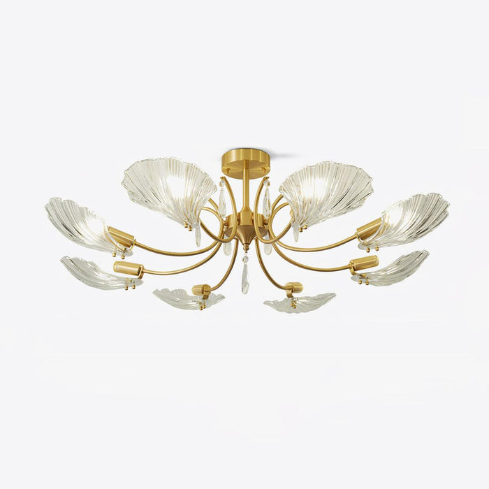 Shell Brass Ceiling Lamp.