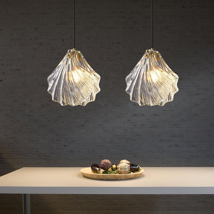 Shell Mini Pendant Swag Light-DWHOME
