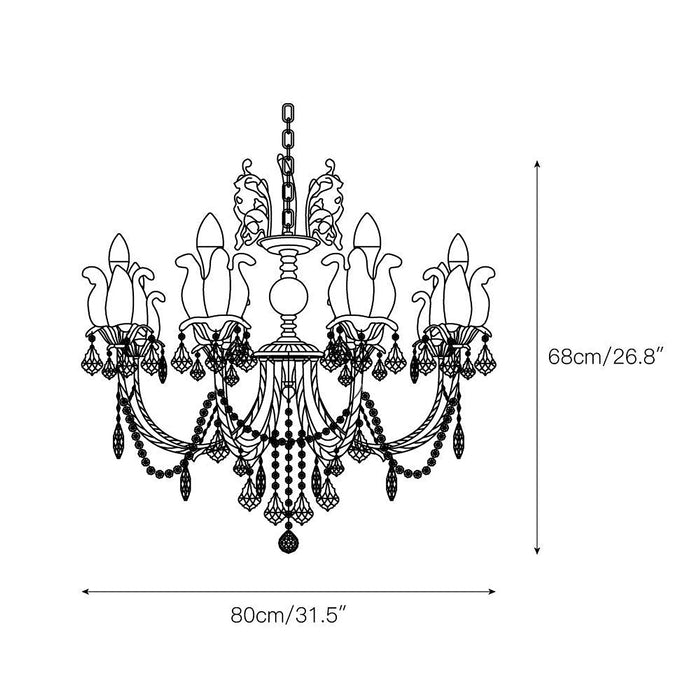 Silva Crystal Chandelier-DWHOME