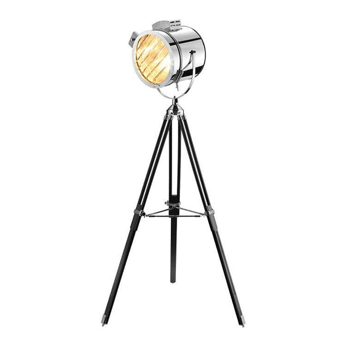 Silver Chrome Tripod Vintage Floor Lamp-DWHOME