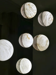 Snowflake Alabaster Wall Sconce-DWHOME