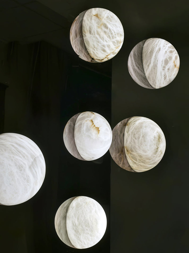 Snowflake Alabaster Wall Sconce-DWHOME