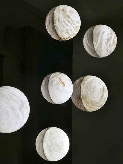 Snowflake Alabaster Wall Sconce-DWHOME