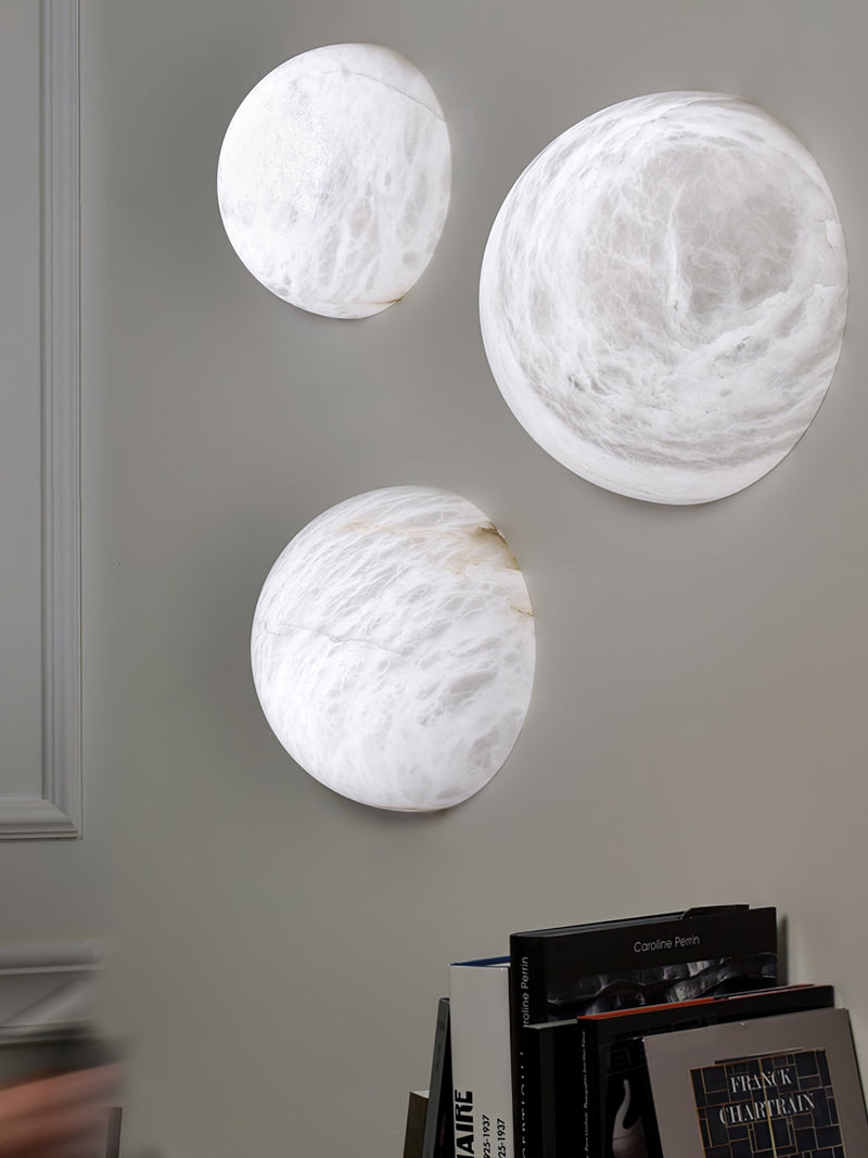 Snowflake Alabaster Wall Sconce-DWHOME
