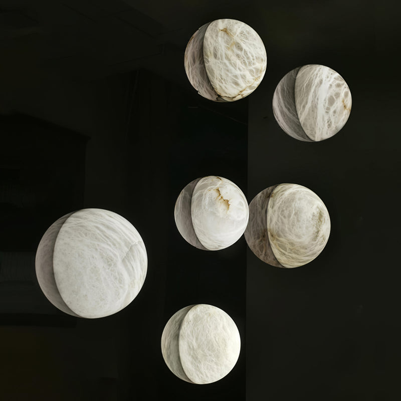 Snowflake Alabaster Wall Sconce-DWHOME