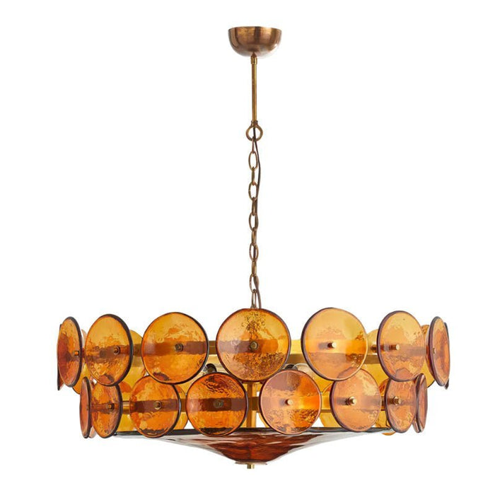 Solaris Disc Murano Chandelier-DWHOME