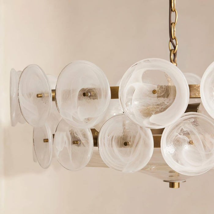 Solaris Disc Murano Chandelier-DWHOME