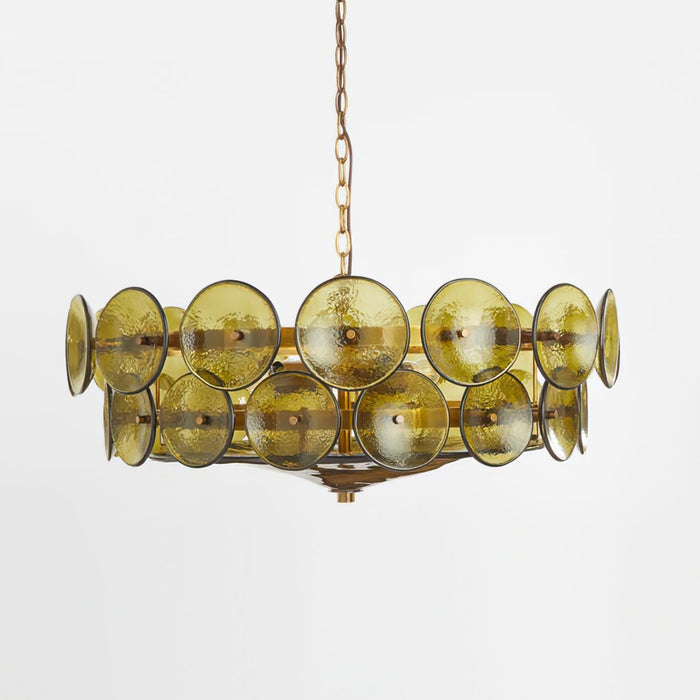 Solaris Disc Murano Chandelier-DWHOME