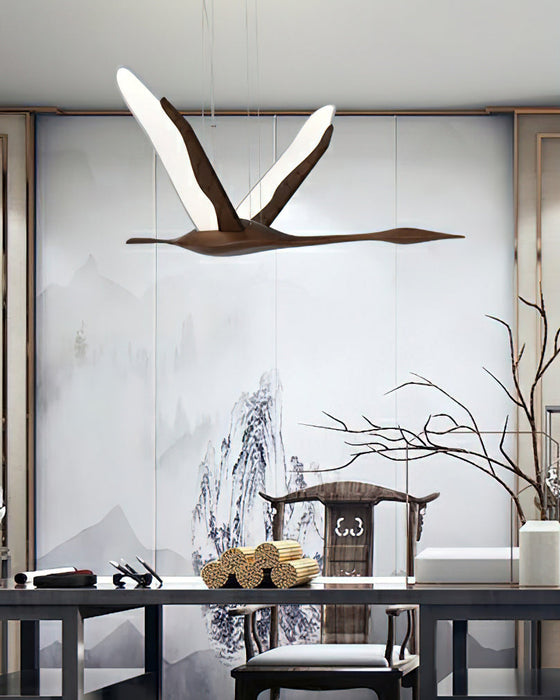 Solitude Crane Pendant Lamp.