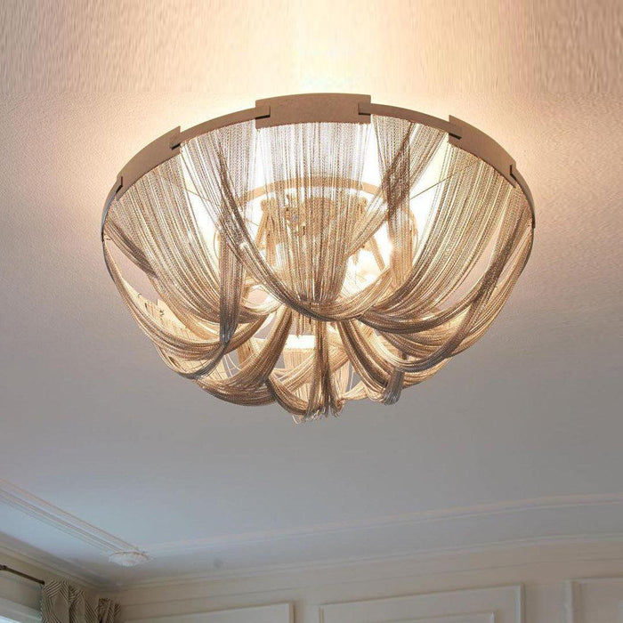 Tassel Aluminum Chain Ceiling Light.