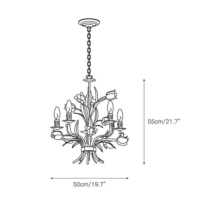 Southport Sage Rose Chandelier-DWHOME