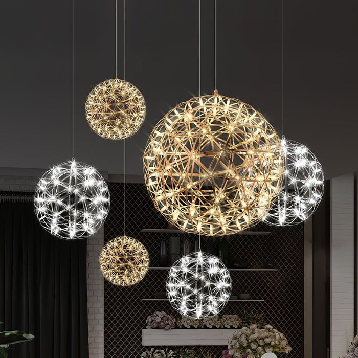 Gold Spark Ball Pendant Light.