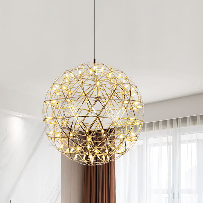 Gold Spark Ball Pendant Light.